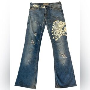 Allen B (Allen Schwartz) Y2K extremely rare “America” jeans size 27